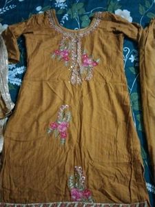 Embroidered Kurta Set with Dupatta