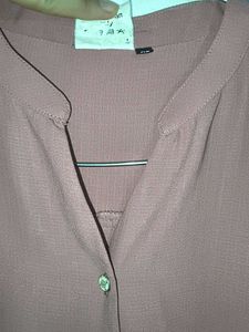 Elegant Pink Button-Down shirt dress