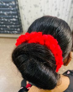 Red Fluffy Hair  crochet gagra