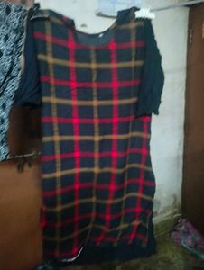 Comfortable Plaid Kurta Set