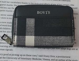 Bovi's Plaid Zippered Coin Pouch