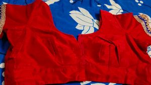Red Embroidered Blouse