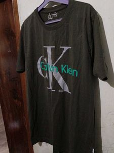 Calvin Klein Olive Green Logo Tee