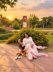 Floral Print Kurta Set with Dupatta