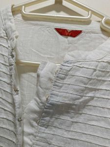 Elegant White  W Kurta