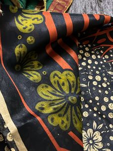 Black Saree Polysilk