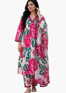 Floral Printed Kurta Set with Dupatta