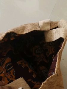 Stylish Jute Tote Bag with Print