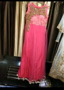 Stunning Pink Embroidered Gown