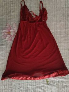 Sheer Red Lace babydoll dress
