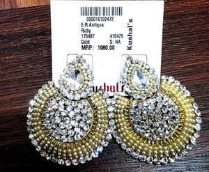 Kushal's Kundan Chandbali Earrings