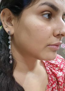 Anti tarnish Elegant Multi-Gemstone Drop Earrings