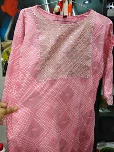 Beautiful Pink Sequence Kurti