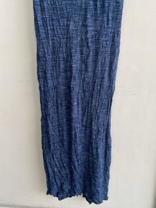 Blue Textured Maxi Dress