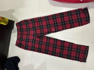 Red Aesthetic unisex Christmas pants
