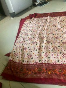 Red Embroidered Saree with Blouse