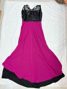 Sparkling Sequin Bodice Flowy Dress