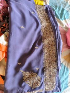 Exquisite Embroidered Saree unused