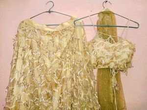 Golden Fancy  Embroidery Lehenga Choli