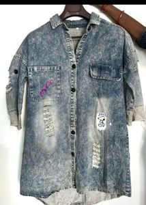 Distressed Denim Shirt