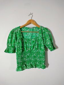 Green Printed Top (Women's)