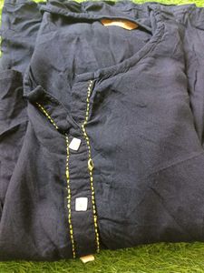 Navy Blue A-Line Dress