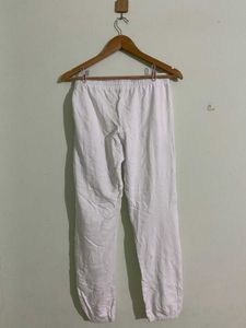 White Drawstring Joggers