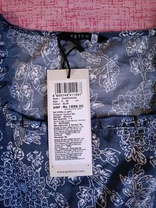 Women Floral Printed Crop Kaftan Top &amp; Trouser