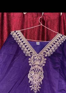 Embroidered Royal Blue Kurta