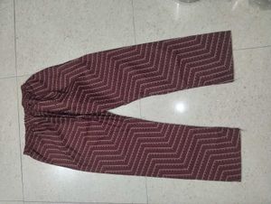 Brown Printed Kurta Pant Set(not used)