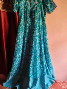Blue Printed Dress