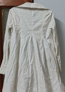 Chic Asymmetrical White Button-Up Shirt