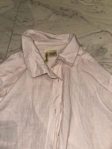 Light Pink Long Sleeve Button-Up Shirt