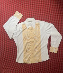 Embroidered Floral Button-Down Shirt