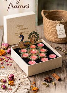 Peacock Diya Decorative Set