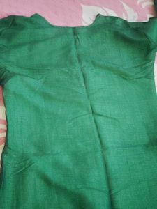 102.Green mirror work kurti women