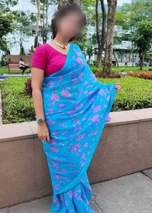 Beautiful Blue Floral Saree