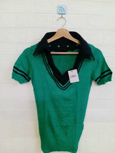 Green Knitted Top - New with Tags