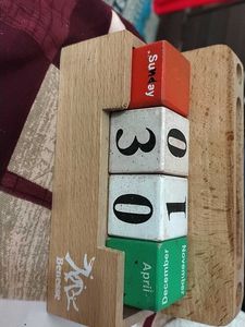 Vintage Wooden Perpetual Calendar