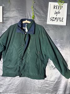 Men's Green Collared Jacket