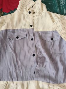 Striped Peplum Shirt