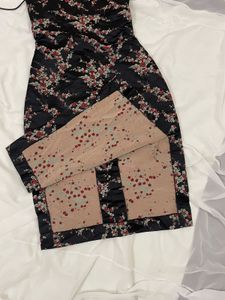 Black Floral Slip Dress