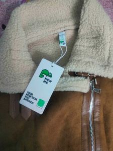 Newme Imported Fleece sleeveless Pu Jacket