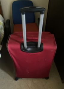 Spacious Red Travel Suitcase