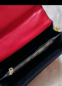 Red Croc Embossed Chain Bag