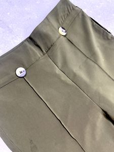 Olive Green Wide Leg Pants