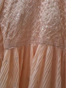 Elegant Peach Lehenga Choli with Sequins