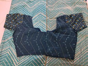 Elegant Teal Bandhani Saree