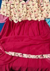 Chiffon Gown with dupatta