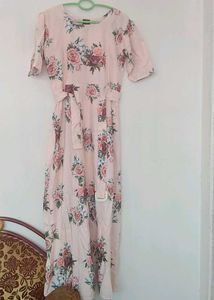 Floral Maxi Dress with Belt